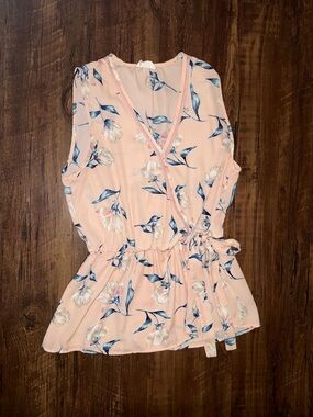 Sienna Sky Pink Floral Wrap Blouse